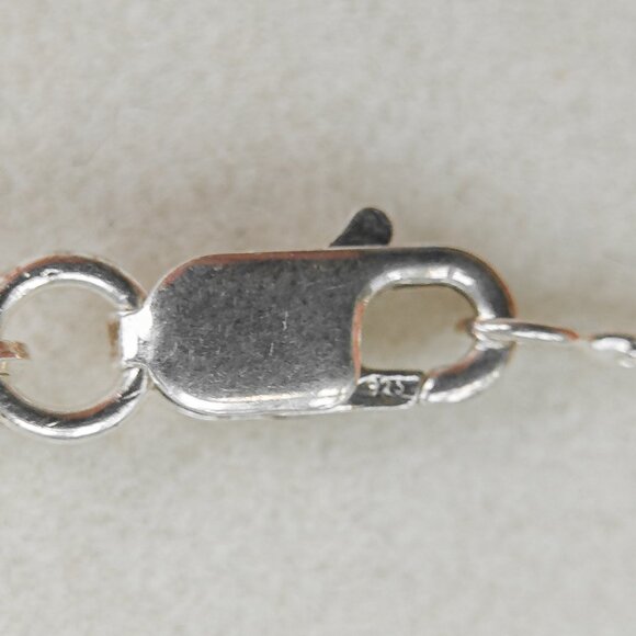 Sterling Silver Besom Necklace • 18″ Italian Chain - Picture 7 of 7